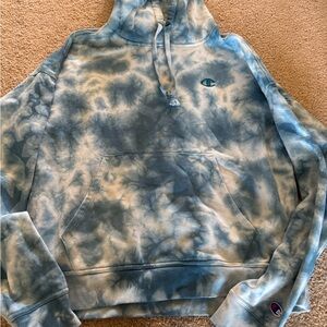 Champion Blue Tie-Dye Hoodie